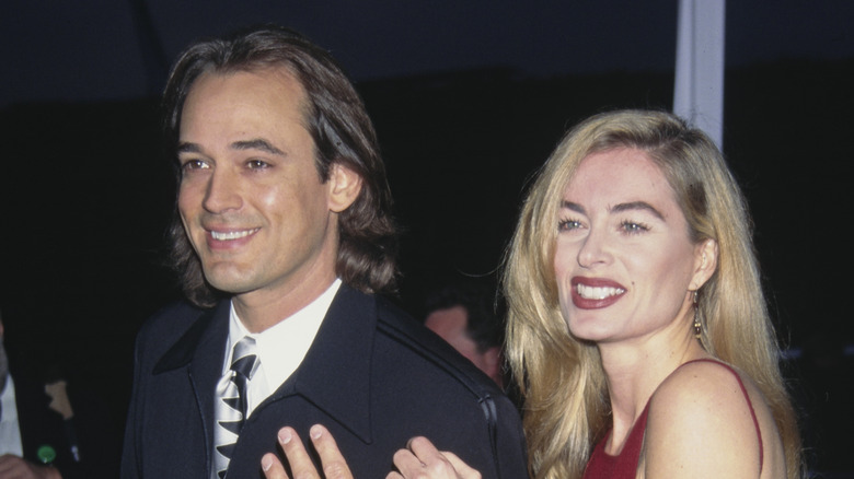 Jon Lindstrom and Eileen Davidson smiling