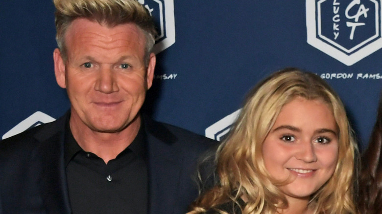 Gordon Ramsay and Matilda Ramsay posing at event