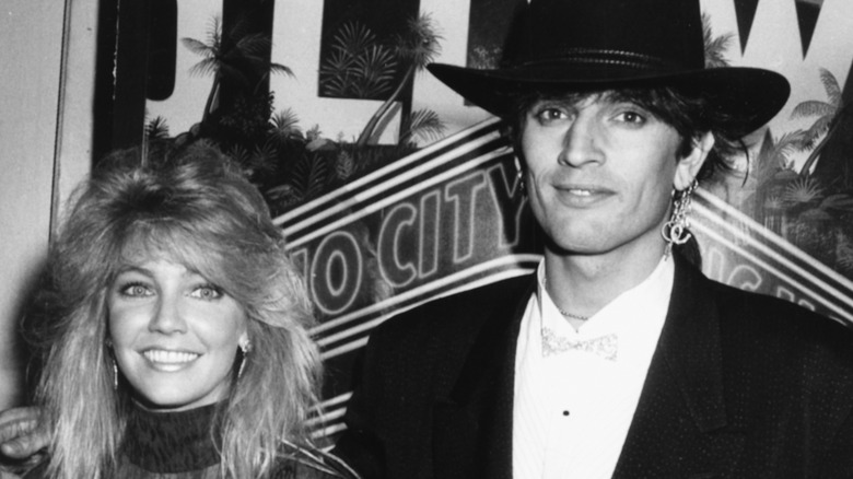 Tommy Lee and Heather Locklear smiling 