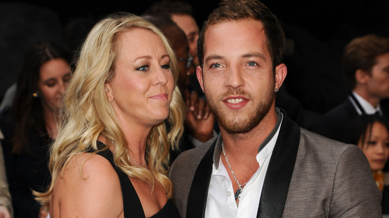 Gill Catchpole and James Morrison on the red carpet