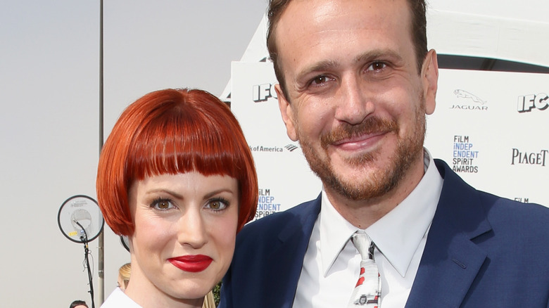 Jason Segel and Alexis Mixter at event