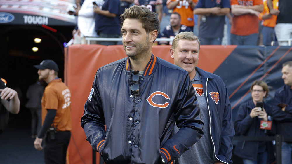 Jay Cutler smiling on the field