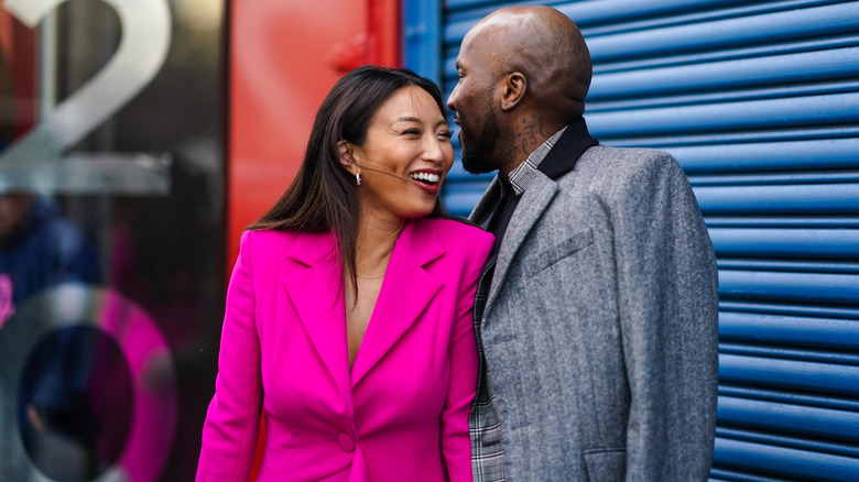 Jeannie Mai and Jeezy posing