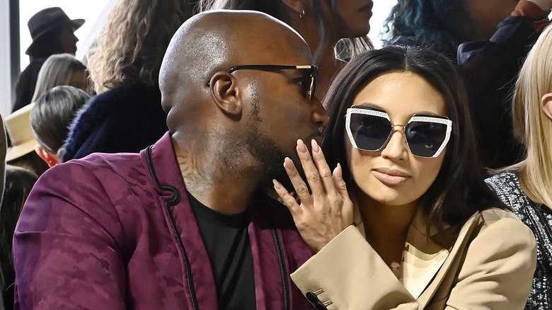 Jeezy whispering to Jeannie Mai