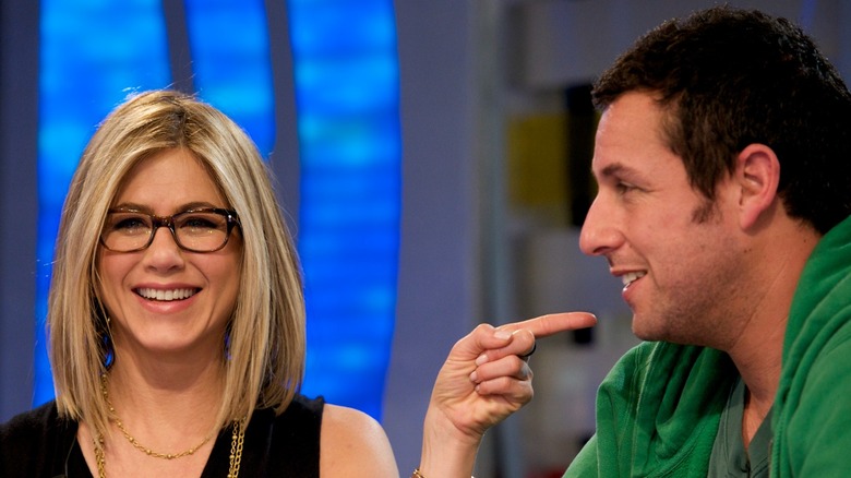 Jennifer Aniston and Adam Sandler 