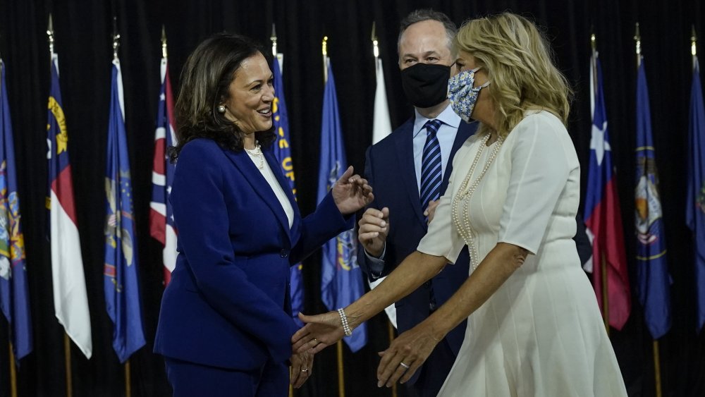 Jill Biden and Kamala Harris