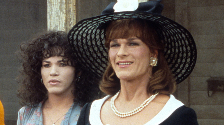 John Leguizamo and Patrick Swayze on the 1995 set of "To Wong Foo Thanks for Everything, Julie Newmar"