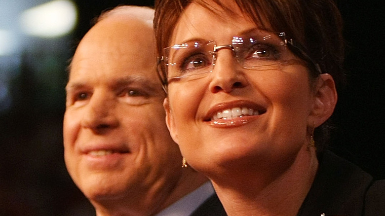 John McCain and Sarah Palin on stage