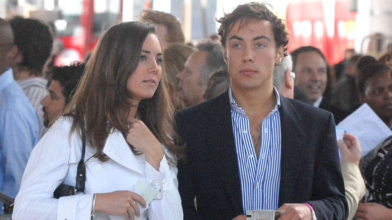 Princess Catherine and James Middleton walking