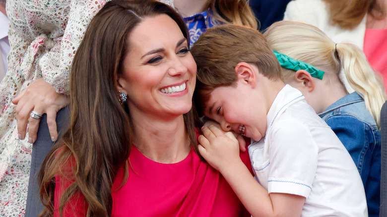 Princess Catherine and Prince Louis laughing