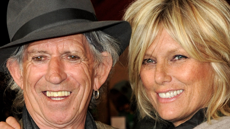 Keith Richards and his wife Patti Hansen arrive at a premiere