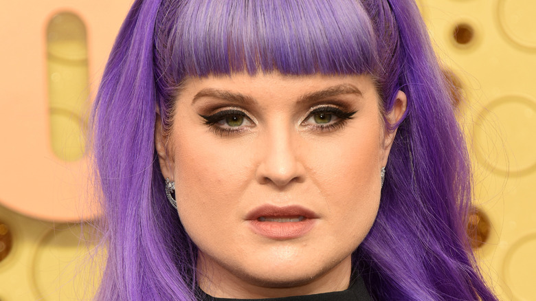 Kelly Osbourne with purple hair