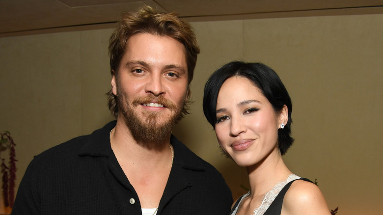 Luke Grimes and Kelsey Asbille attend Paramount Network's "Yellowstone" season 5B NYC premiere on November 07, 2024 in New York City.