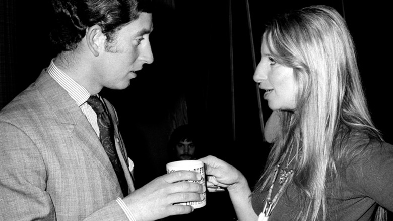 Prince Charles and Barbra Streisand talking