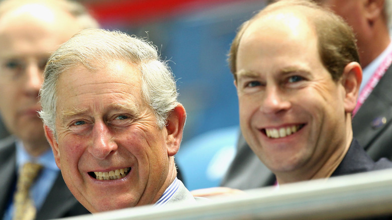 King Charles & Prince Edward smiling 