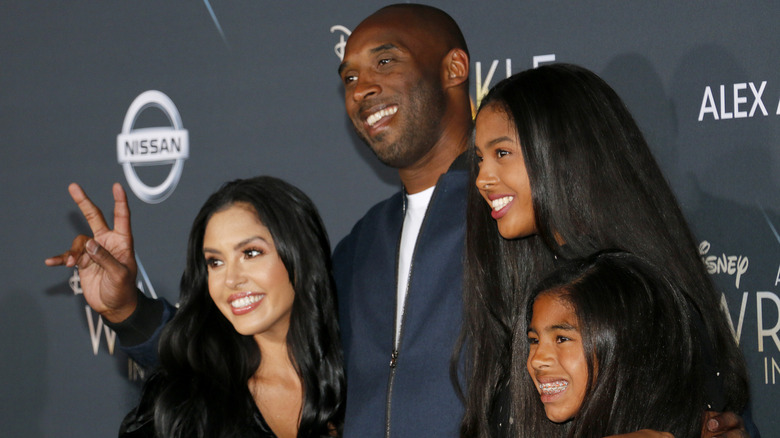 Kobe and Vanessa Bryant with their daughters
