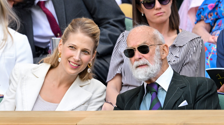 Lady Gabriella Windsor and her father sitting together