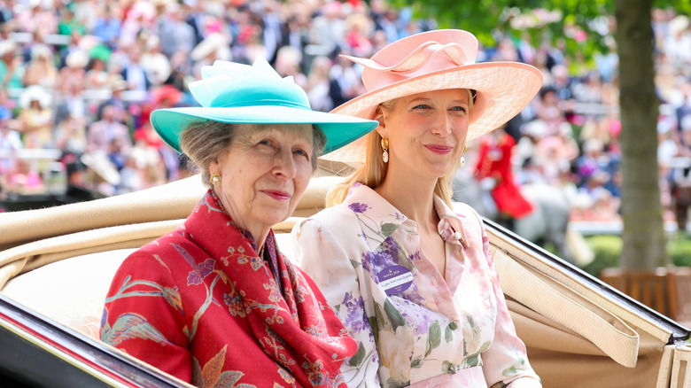 Princess Anne and Lady Gabriella Windsor sitting together