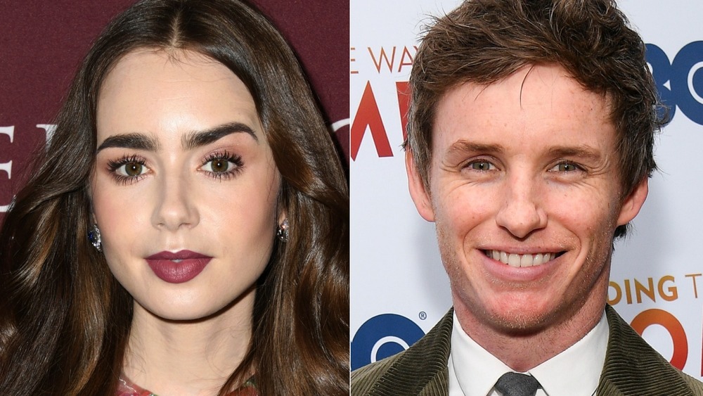 Lily Collins and Eddie Redmayne 