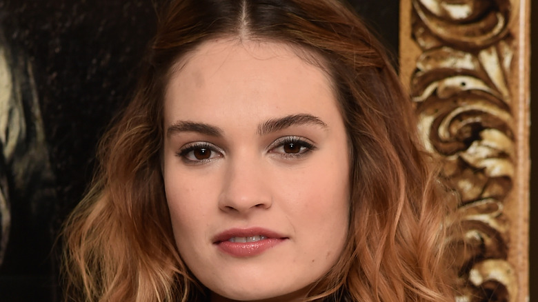 Lily James on the red carpet 