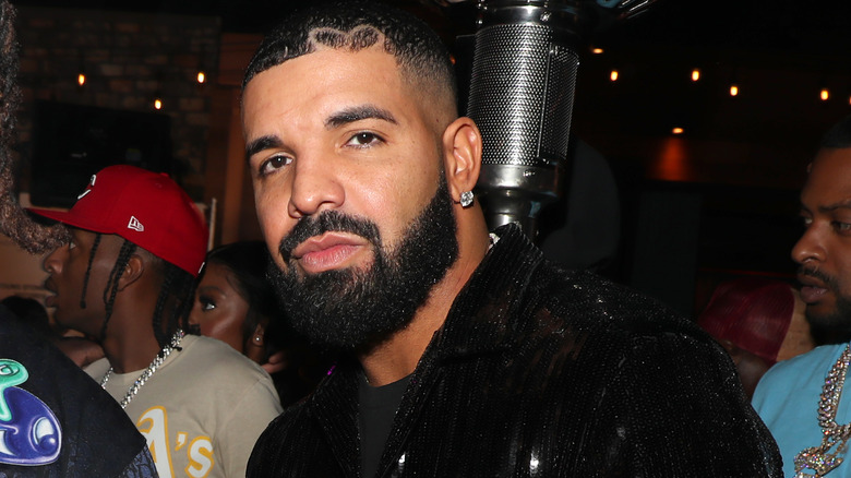 Drake posing