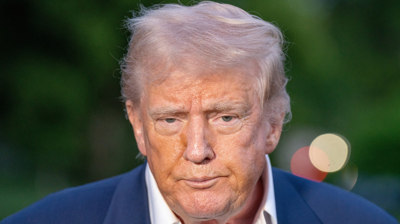 Donald Trump outside Mar-a-Lago