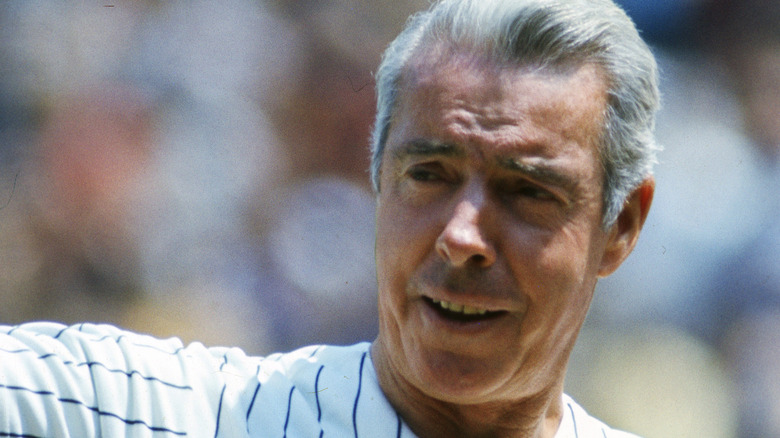 Joe DiMaggio smiling