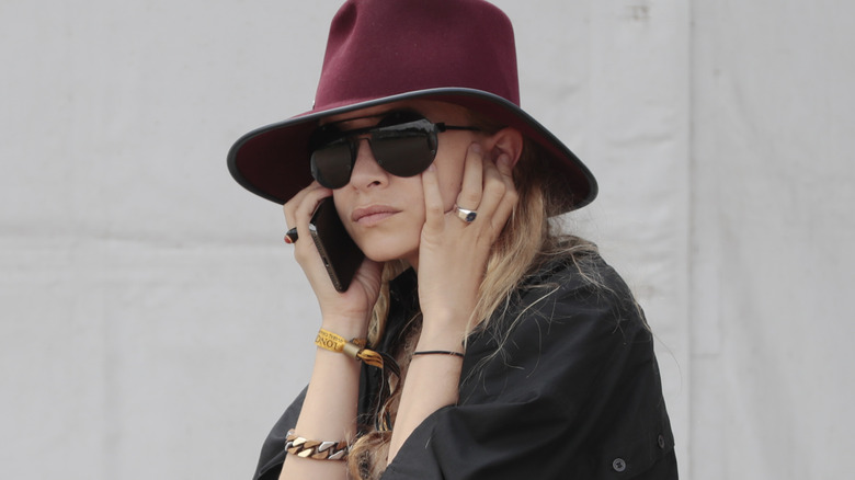 Mary-Kate Olsen on phone