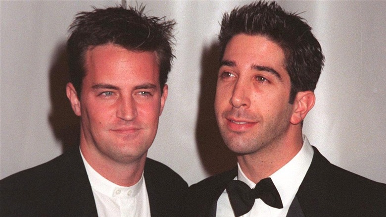 Matthew Perry and David Schwimmer on the red carpet