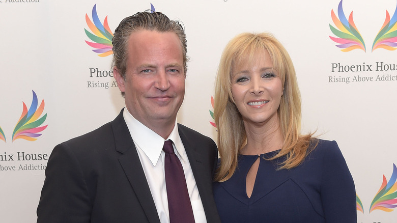 Matthew Perry and Lisa Kudrow at awards gala