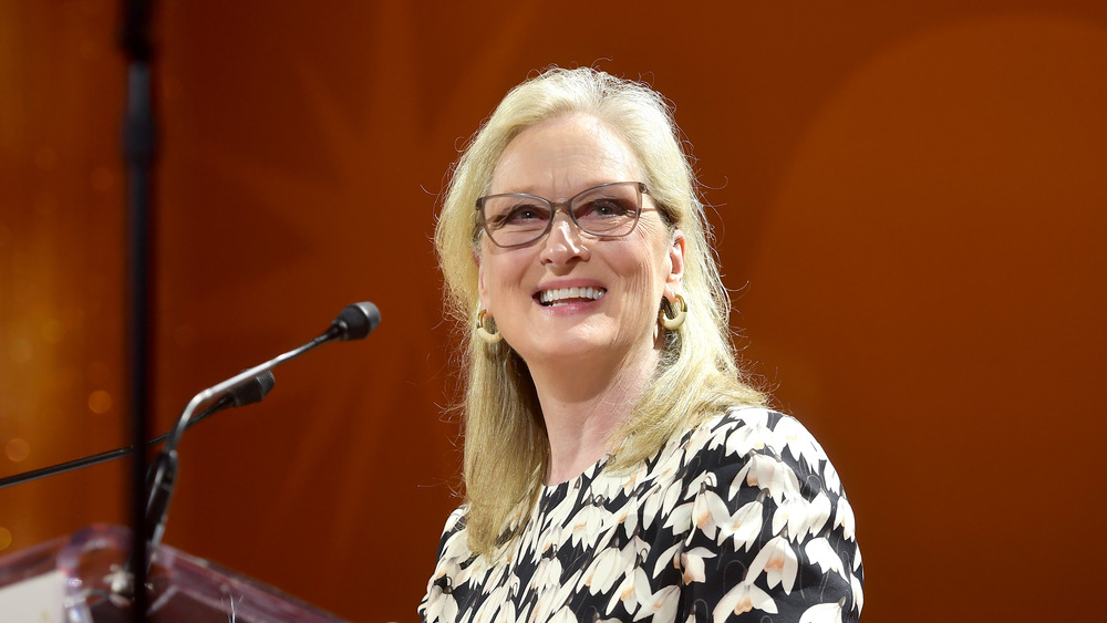Meryl streep speaking at an event