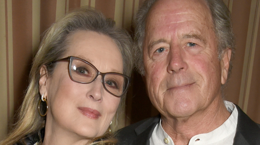 Meryl Streep posing with husband Don Gummer