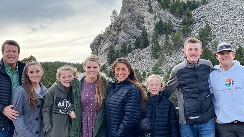 Jim Bob and Michelle Duggar with youngest daughters, Jackson, and Tyler