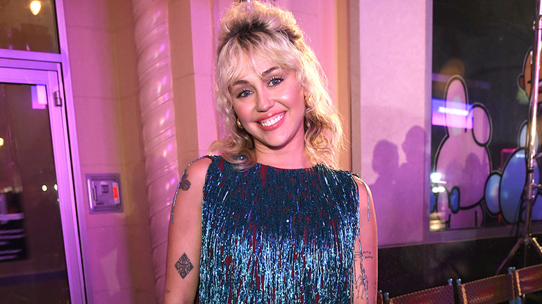 Miley Cyrus smiling