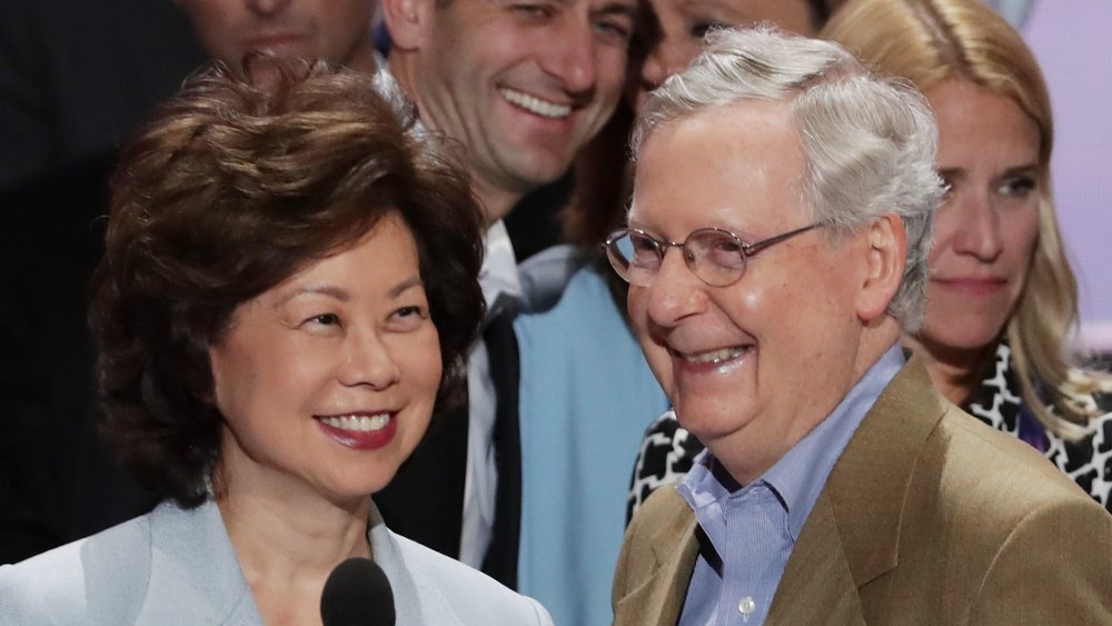 Elaine Chao and Mitch McConnell