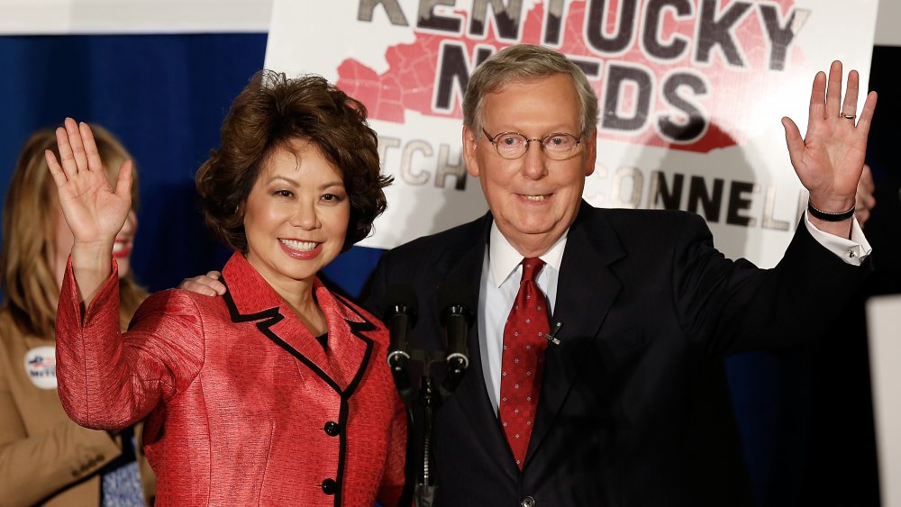Elaine Chao and Mitch McConnell