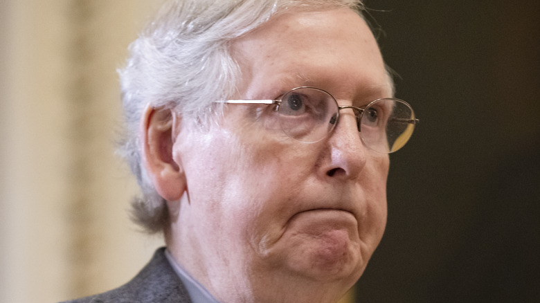 Mitch McConnell with a frown