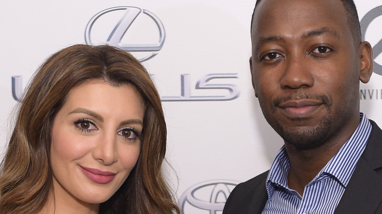 Nasim Pedrad and Lamorne Morris smiling