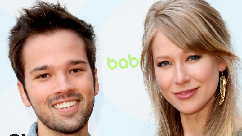 Nathan Kress and wife London Elise Moore smiling