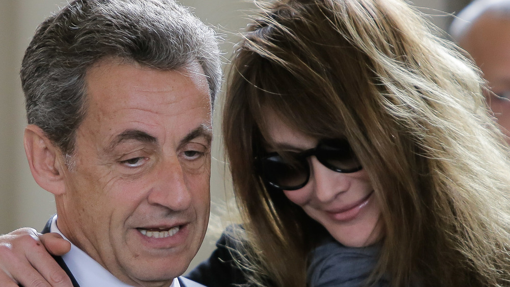 Nicolas Sarkozy and Carla Bruni close-up