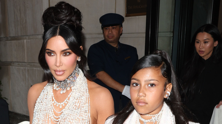 Kim Kardashian and North West in New York