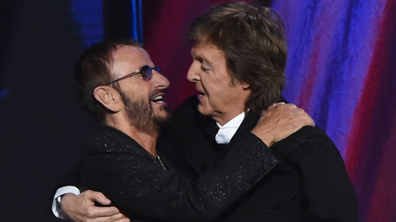 Ringo Starr Paul McCartney rock and roll hall of fame.