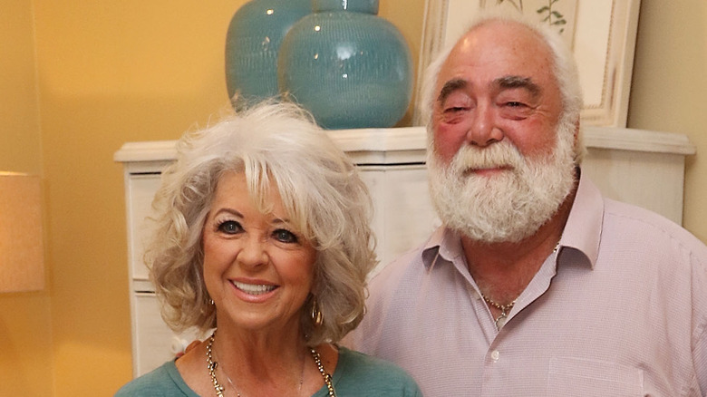 Paula Deen smiling with husband Michael Groover