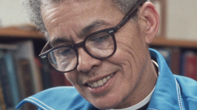 Pauli Murray smiling, wearing glasses