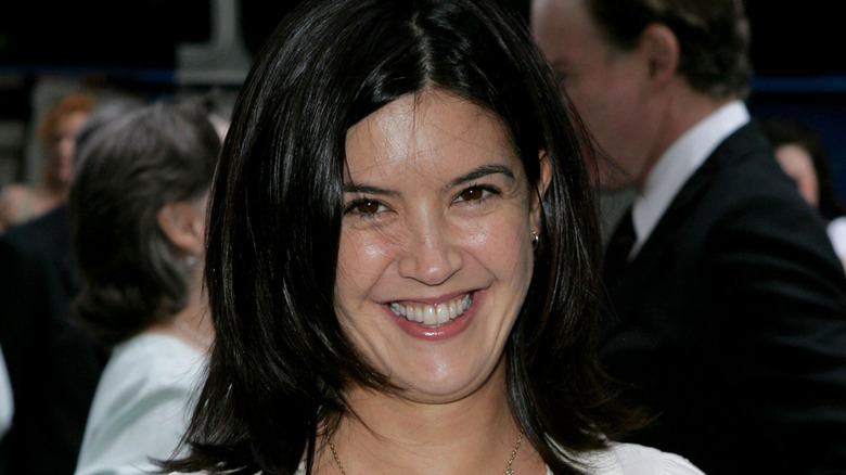 Phoebe Cates smiling hair down