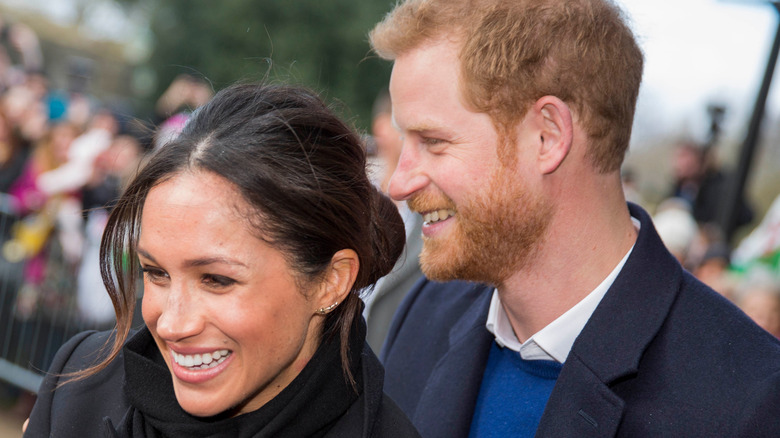 Meghan Markle and Prince Harry smile