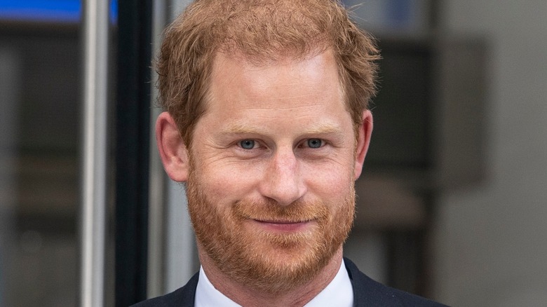 Close-up of Prince Harry smiling 