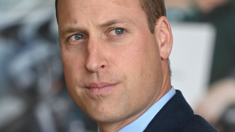 Prince William looking serious