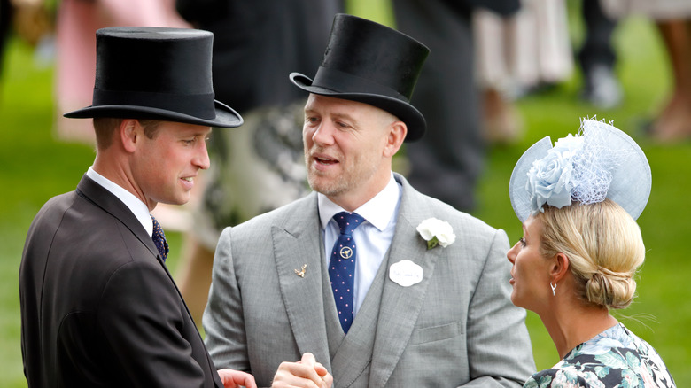 Prince William chats with Mike and Zara Tindall