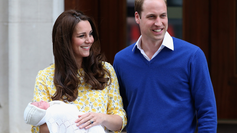 Prince William and Catherine Middleton after Charlotte's birth